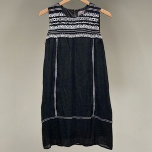 Vanessa Virginia | Black Embroidered Boho Dress